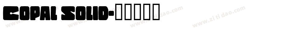 Copal Solid字体转换
